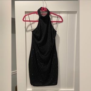 Black Rhinestone Dress